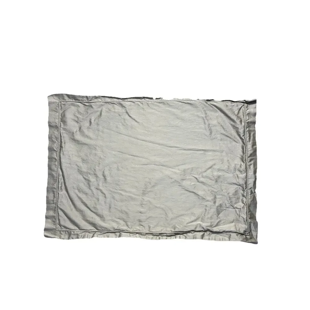 Pair Restoration Hardware Shams Pillowcases Cotton Green Gray Brown King Size 2